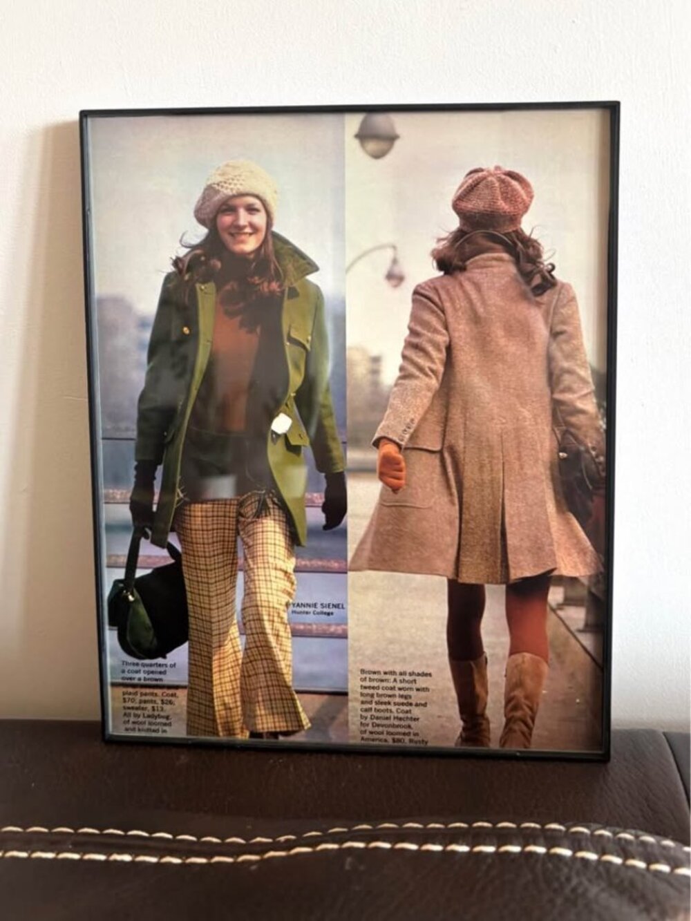 Framed Ad Wall Art: 70s Autumn Fashion -Yannie Sienel Hunter College